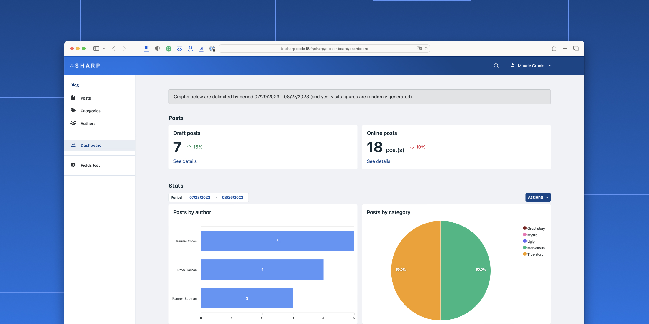 An introduction to Sharp for Laravel, an open source content management framework image