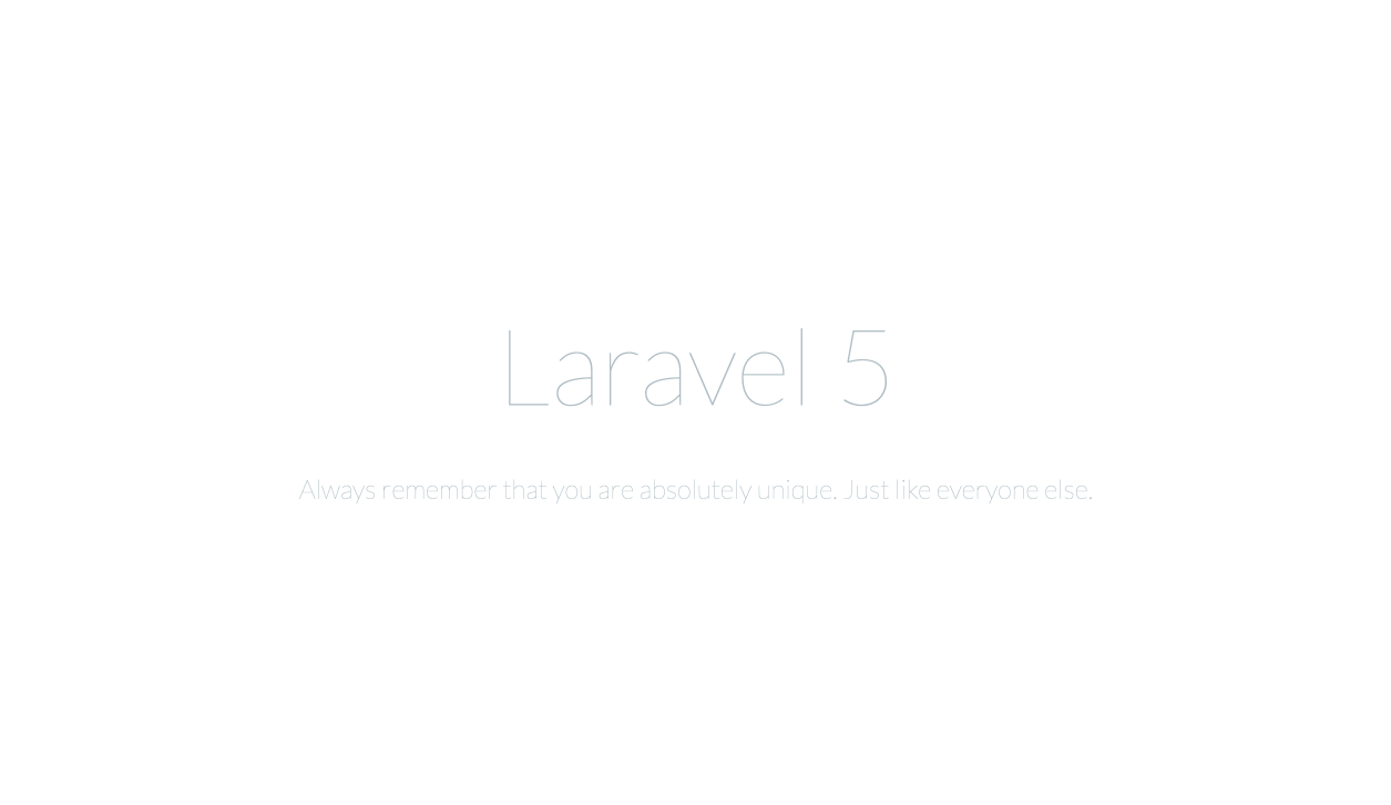 Laravel 5.0 welcome page