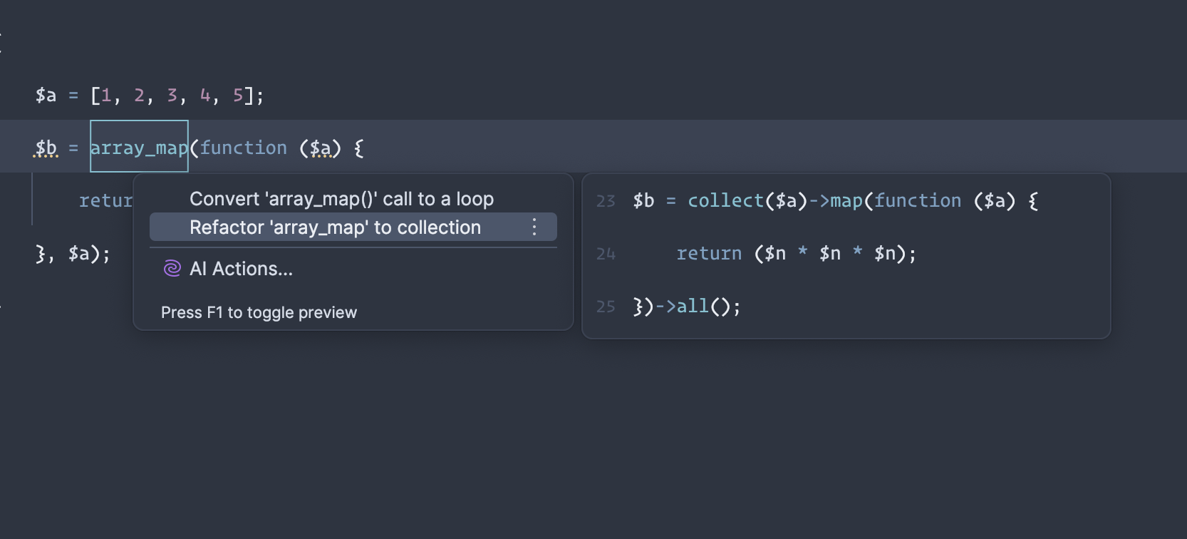 Refactor array_map to collection