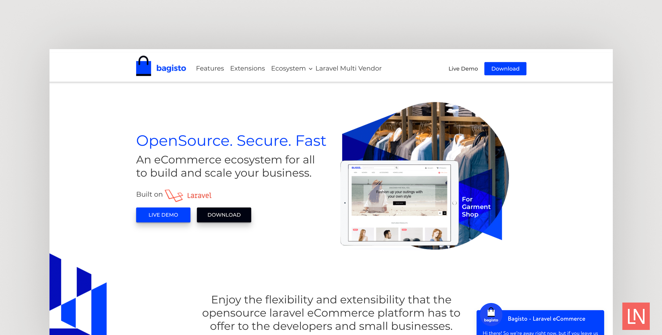 Bagisto E-commerce Platform image