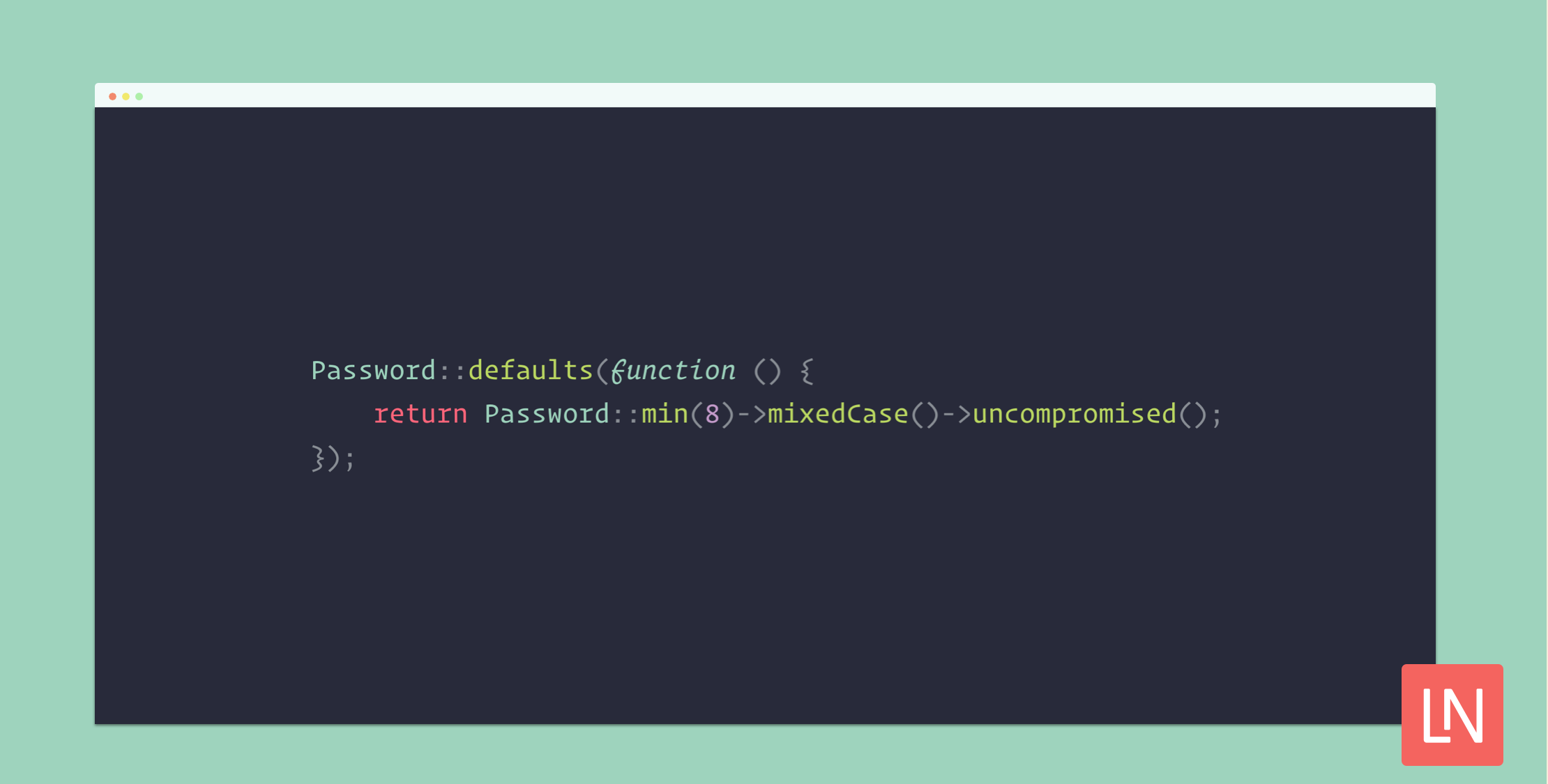 Defining Default Password Validation Rules in Laravel image