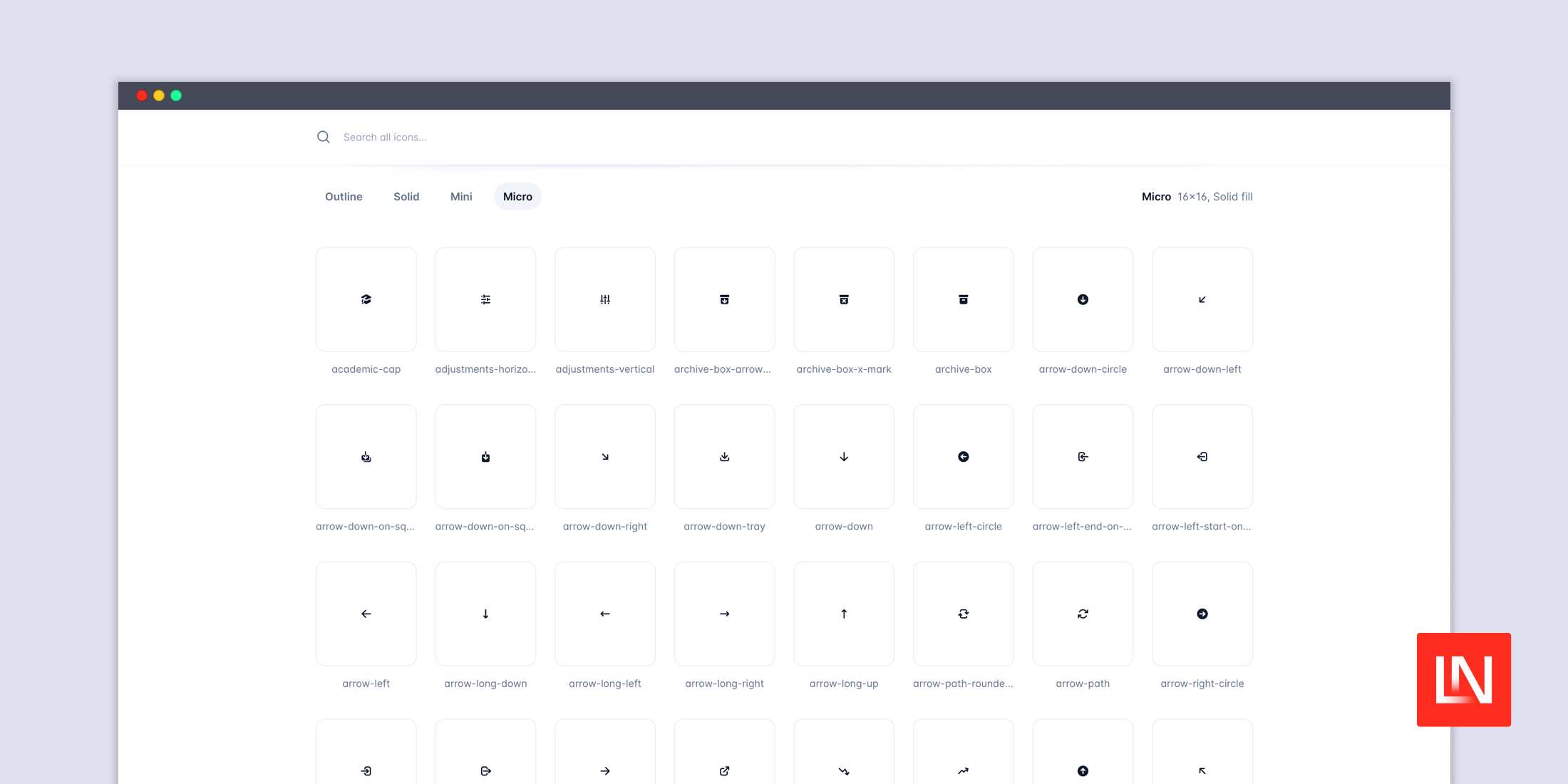 Heroicons Micro - Icons for High-Density UIs image