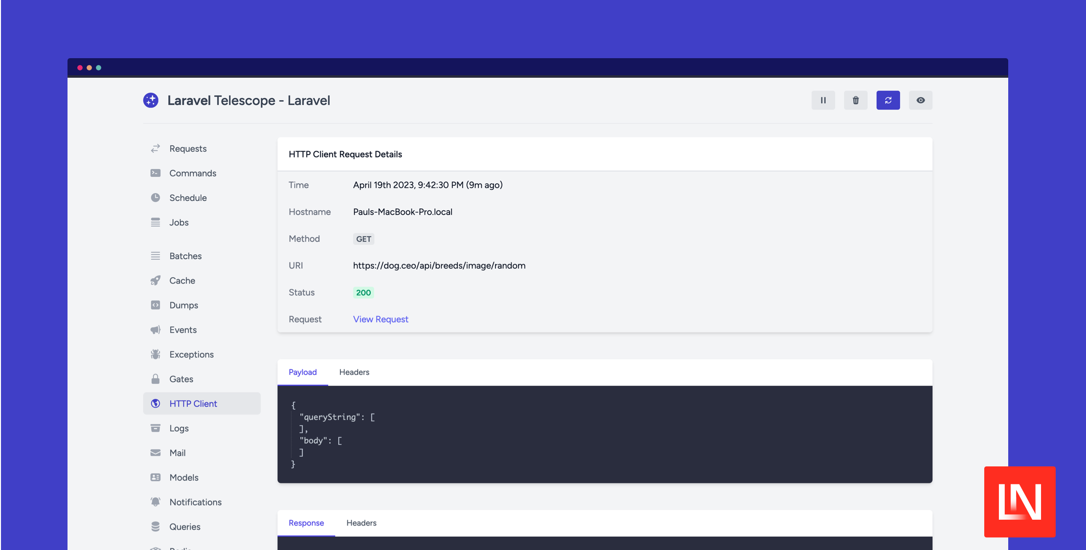 Laravel Telescope Guzzle Watcher image