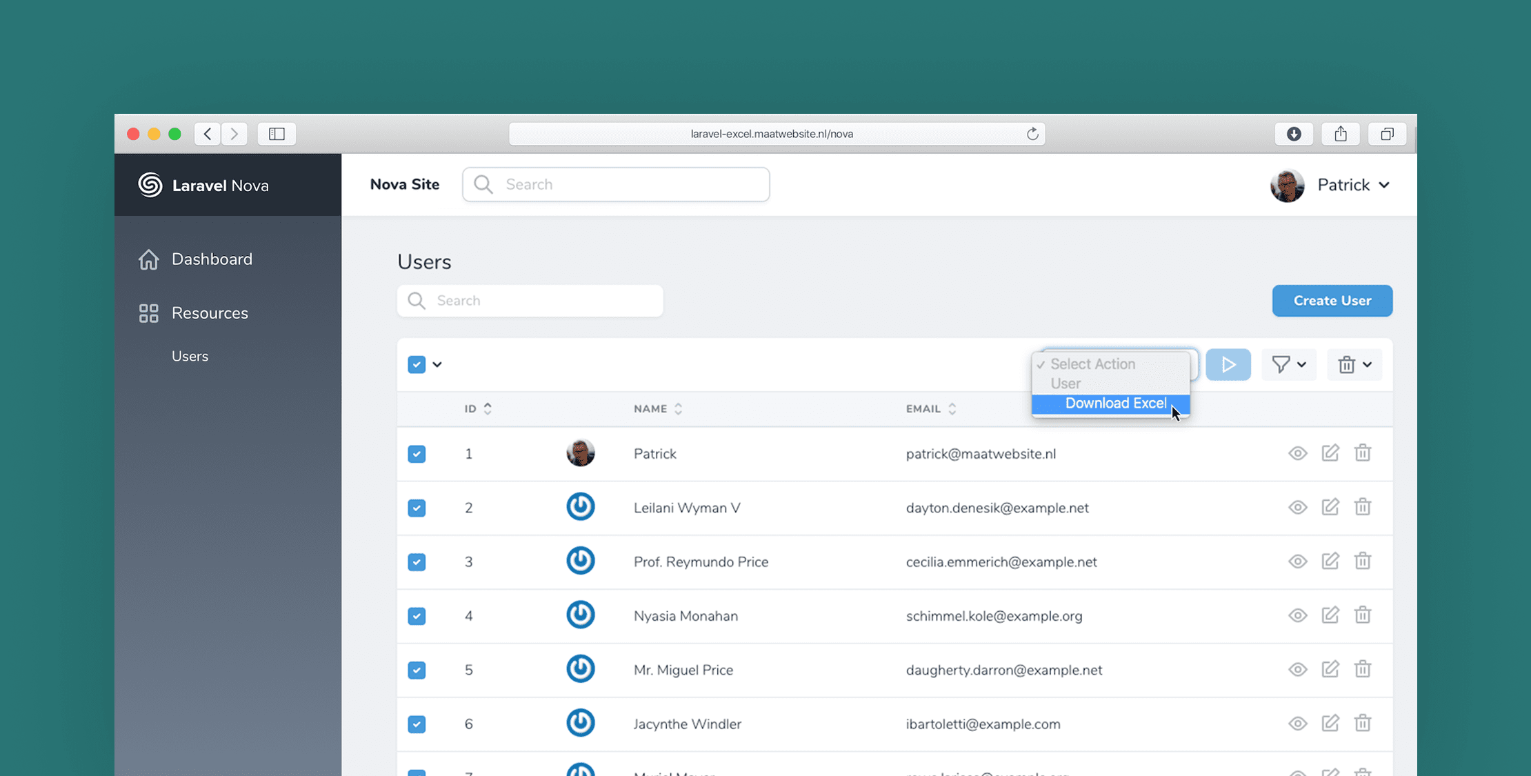 Excel Export for Laravel Nova image