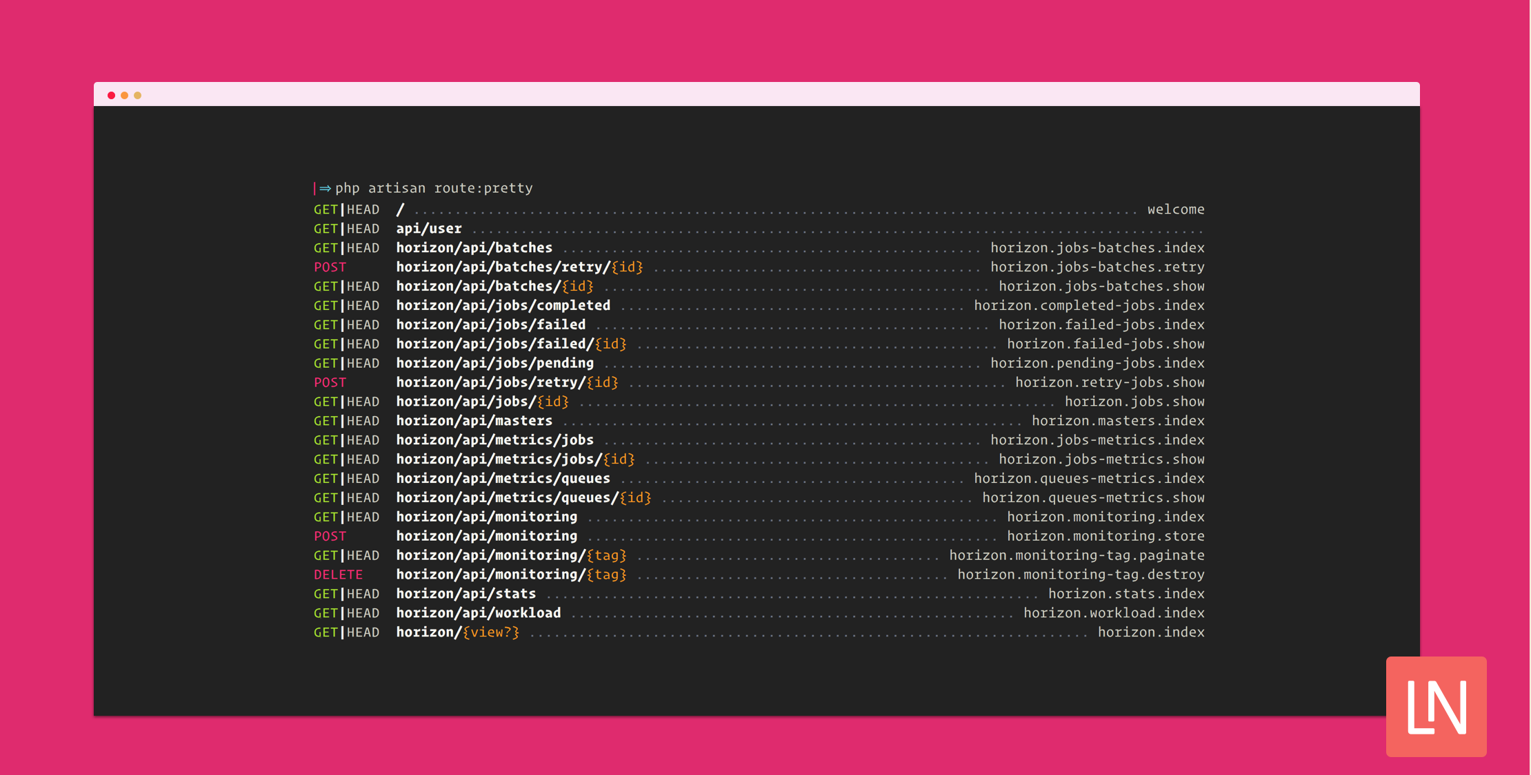 Laravel Pretty Routes Console Command image