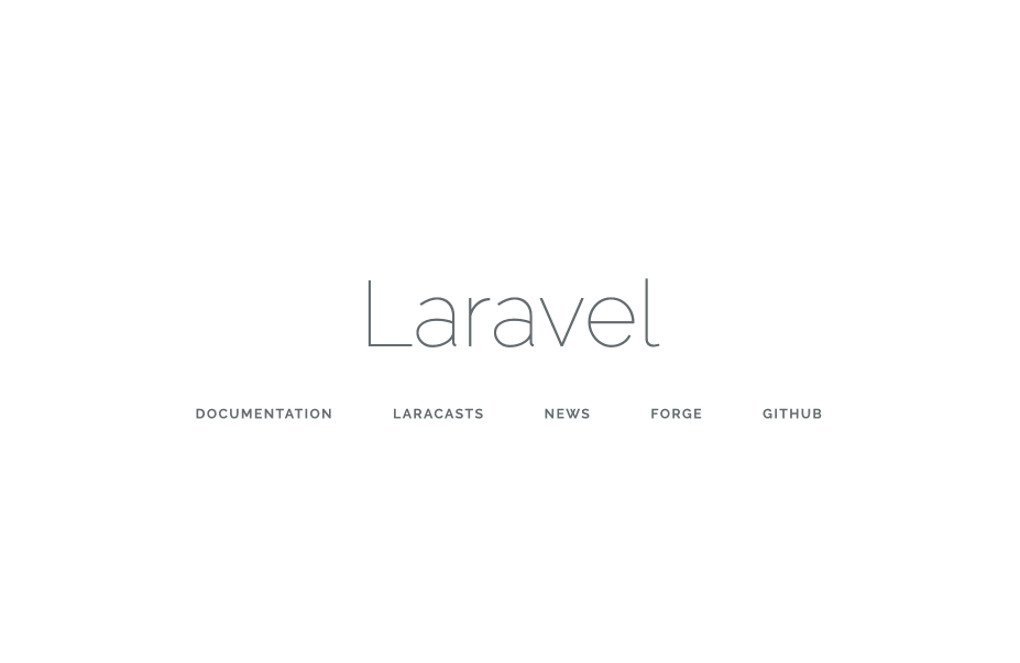 Laravel 5.5 welcome page