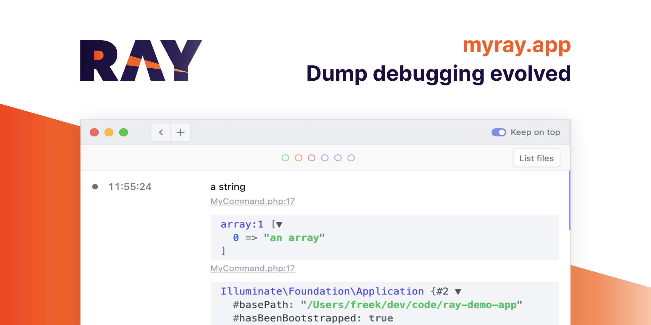 Ray desktop debugging for Laravel image