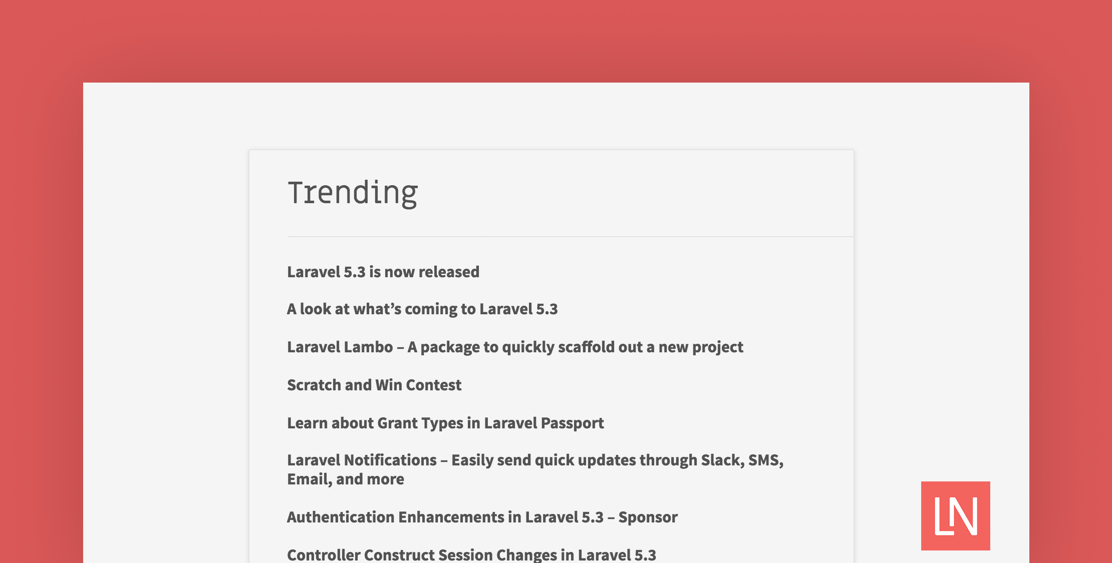 How to Create A Most Popular List with Laravel and Google Analytics image